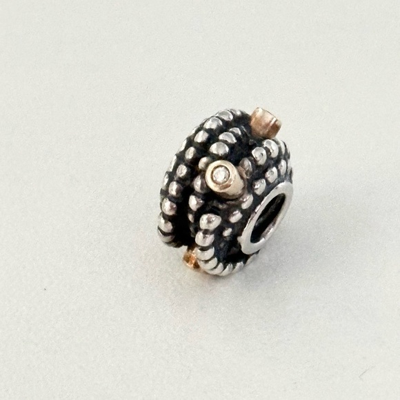 Pandora 925 14K Gold Diamond Entangled Beauty Rare Retired Bead Charm - Picture 6 of 8